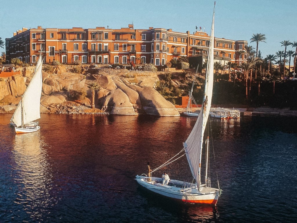 Felucca sailing boats at the Old Cataract Hotel
