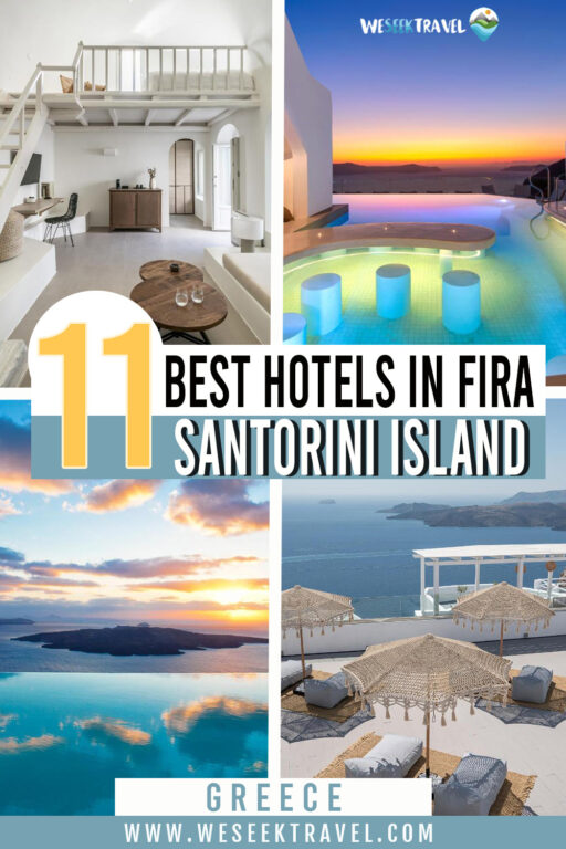Pinterest pin 11 Best Hotels in Fira
