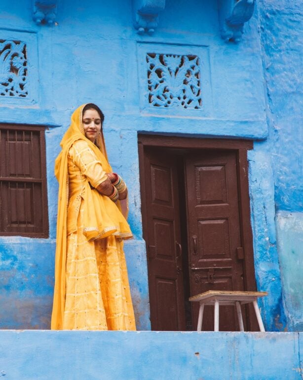 PORTRAIT OF A WOMAN FOR HER WEDDING IN JODHPUR, INDIA