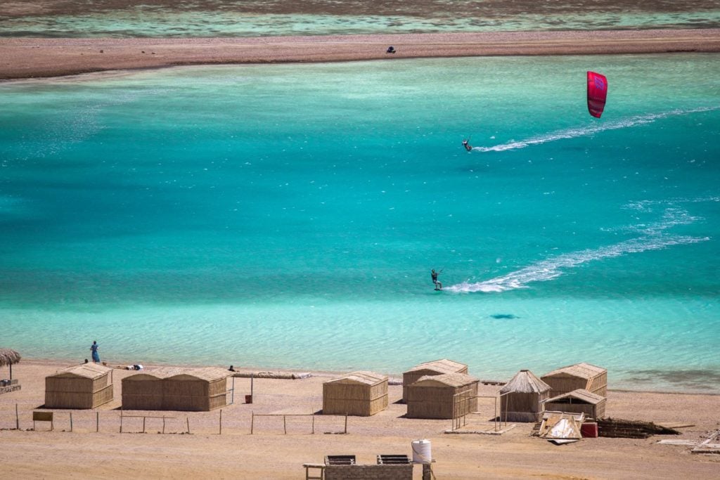 Kite Surfers at the Dahab Blue Lagoon