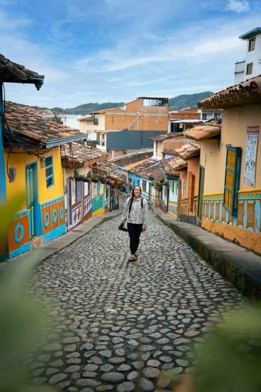 colorful streets in Guatapé Colombia