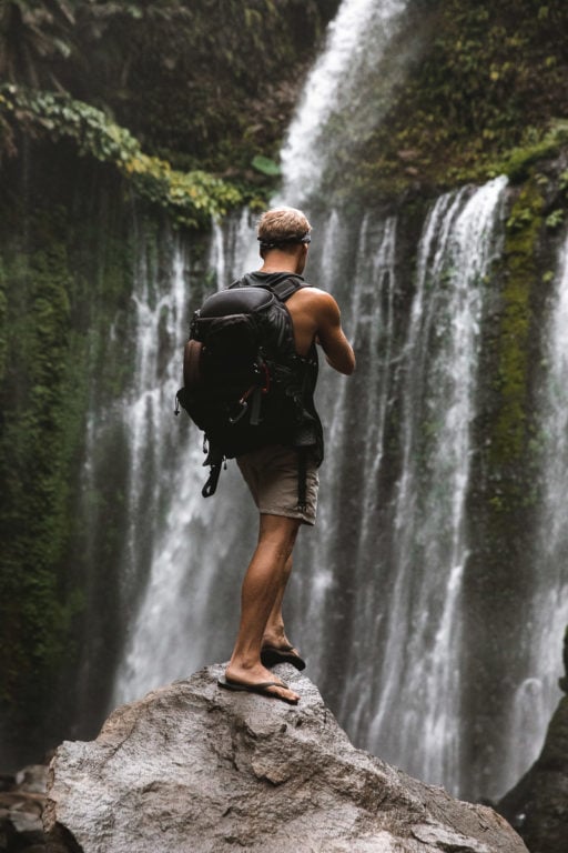 Travel photography at waterfall
