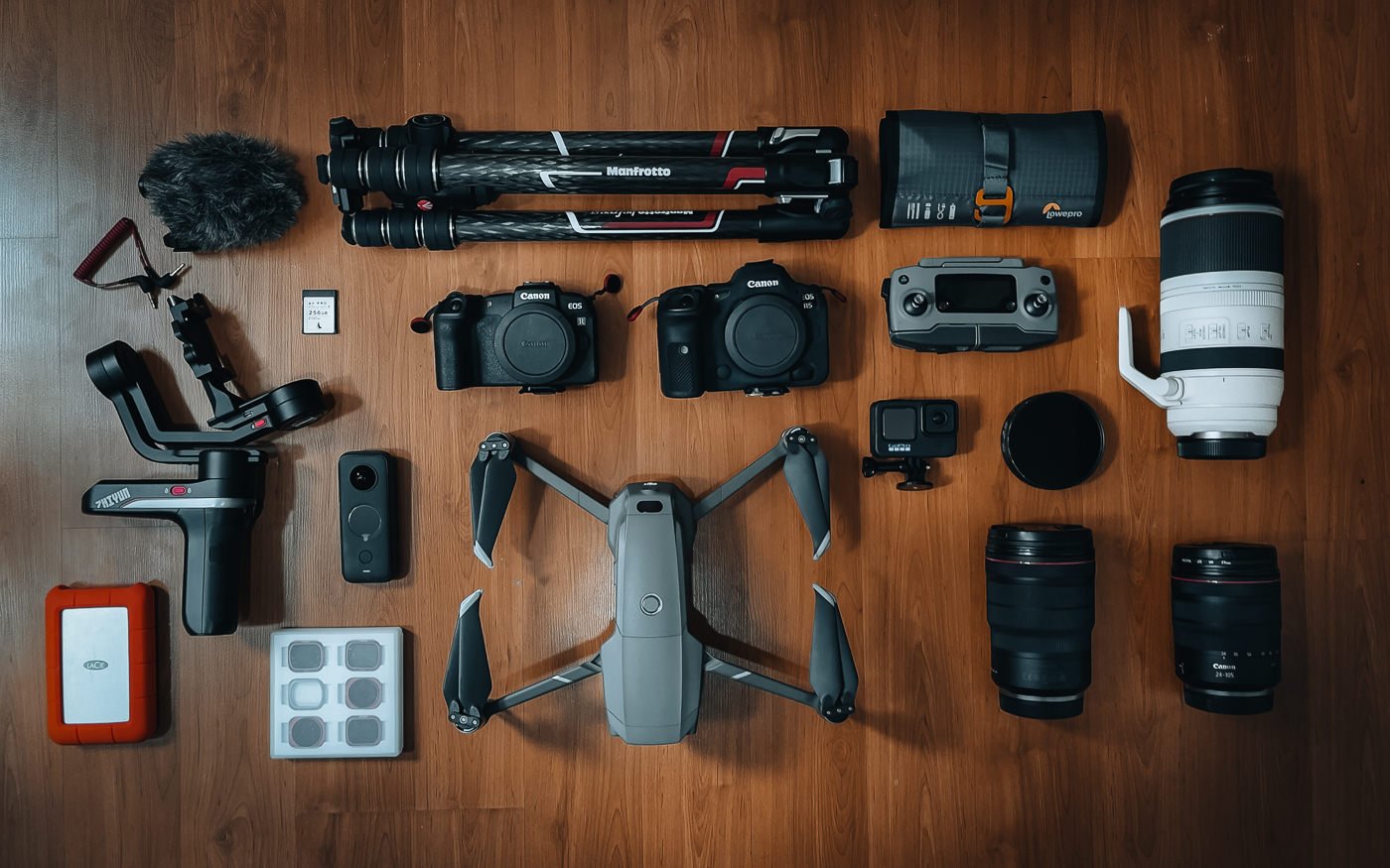Camera gear for travel