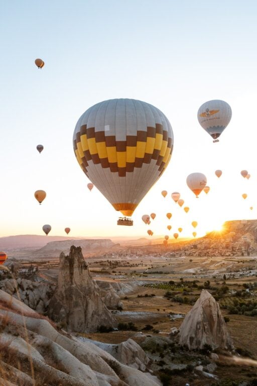 Hot Air Balloons in Cappadocia. Turkey