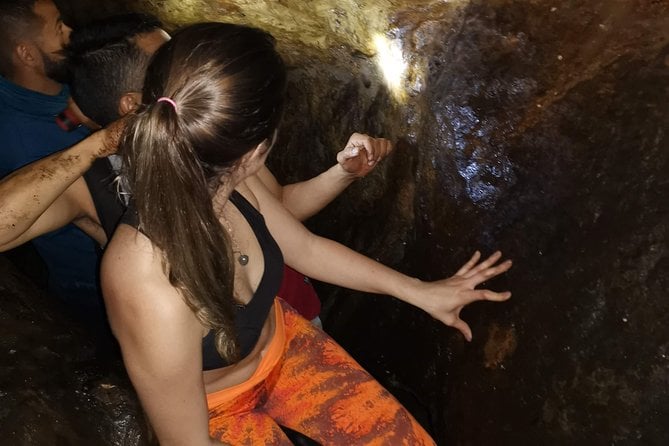 girl in Colombian cave