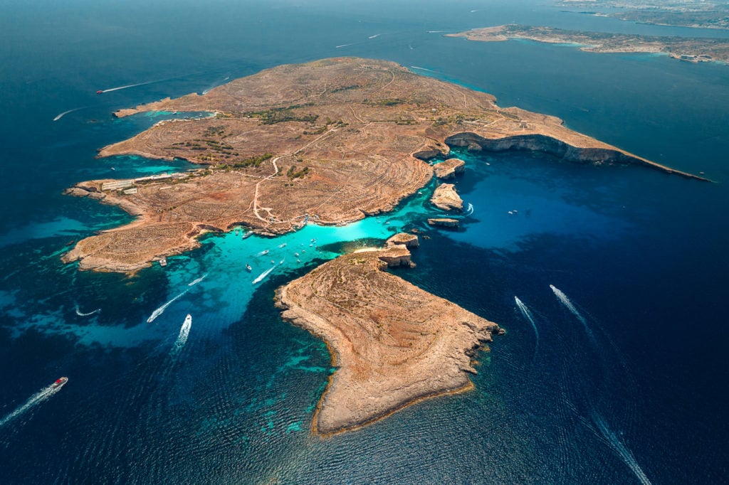 Comino Island Aerial View