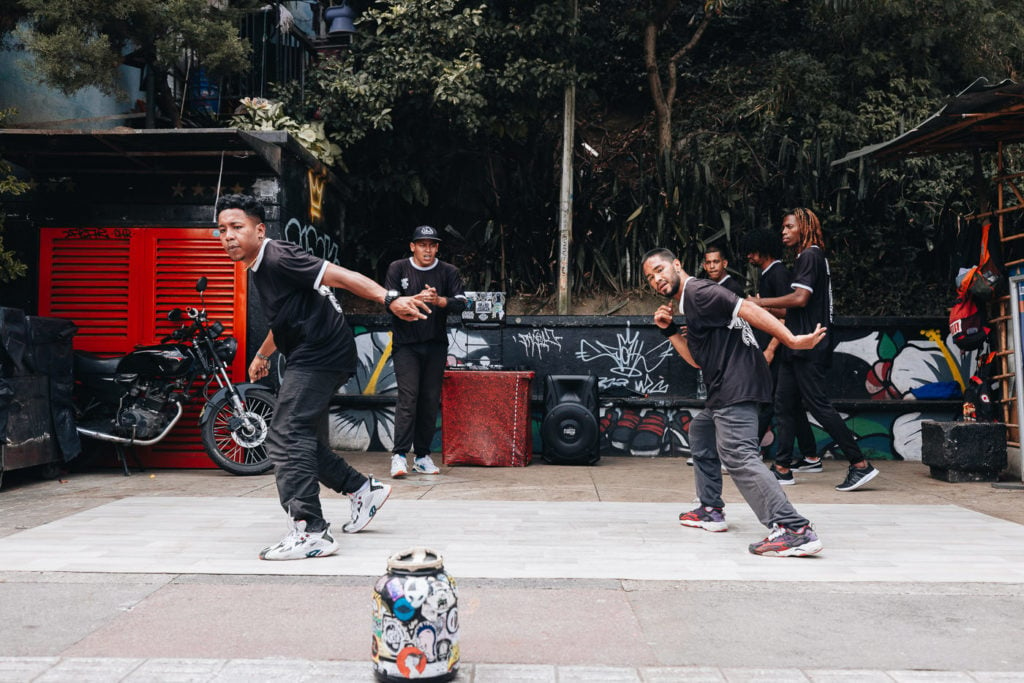Black and White brake dance crew in Comuna 13, Medellín, Colombia