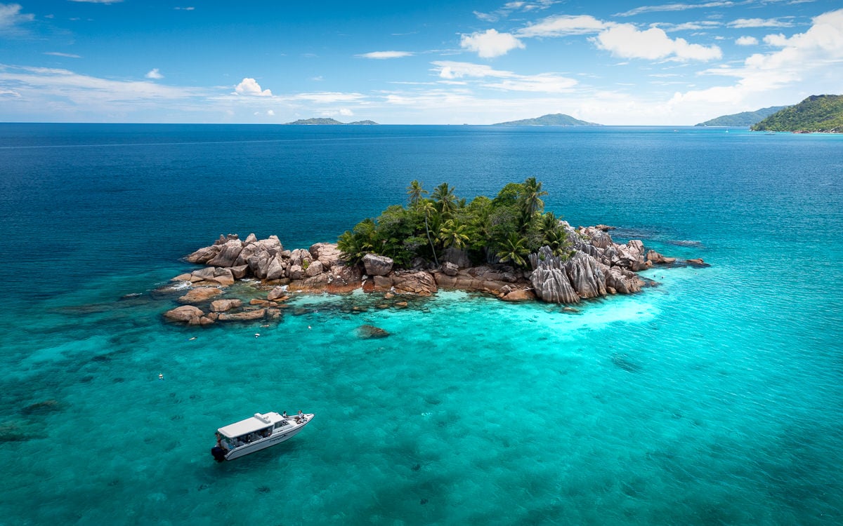 St Pierre Island Near Curieuse and Praslin, Seychelles