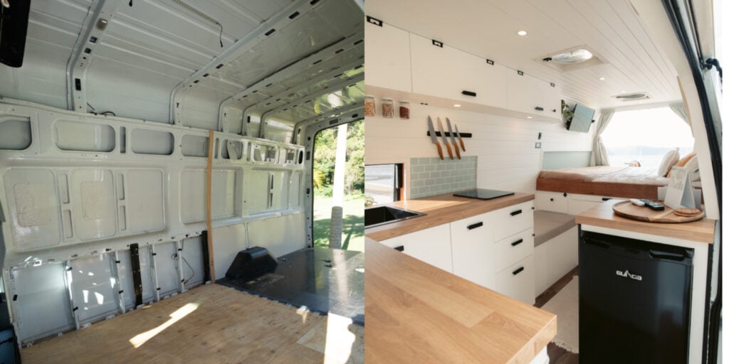 DIY VAN CONVERSION AUSTRALIA BEFORE AND AFTER