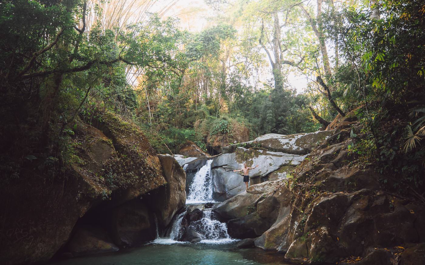 Oido del Mundo Waterfall in Minca, Colombia