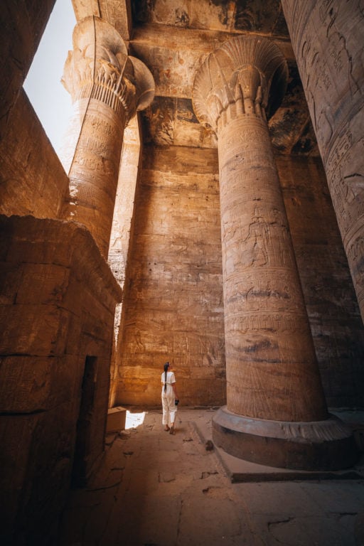 Girl at Edfu Temple in Egypt