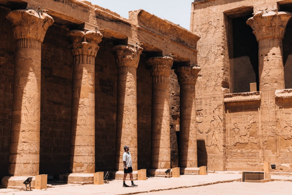 Man at Egyptian temple