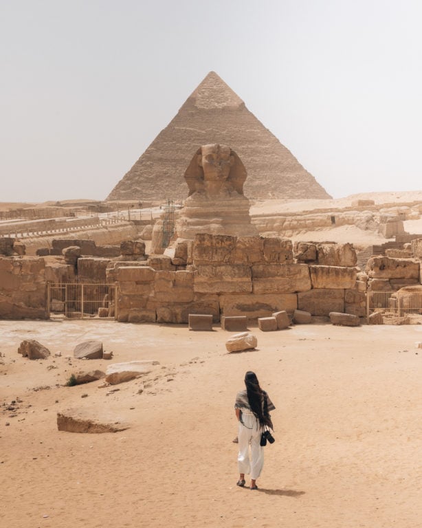 Girl at the Great Shinx of Giza