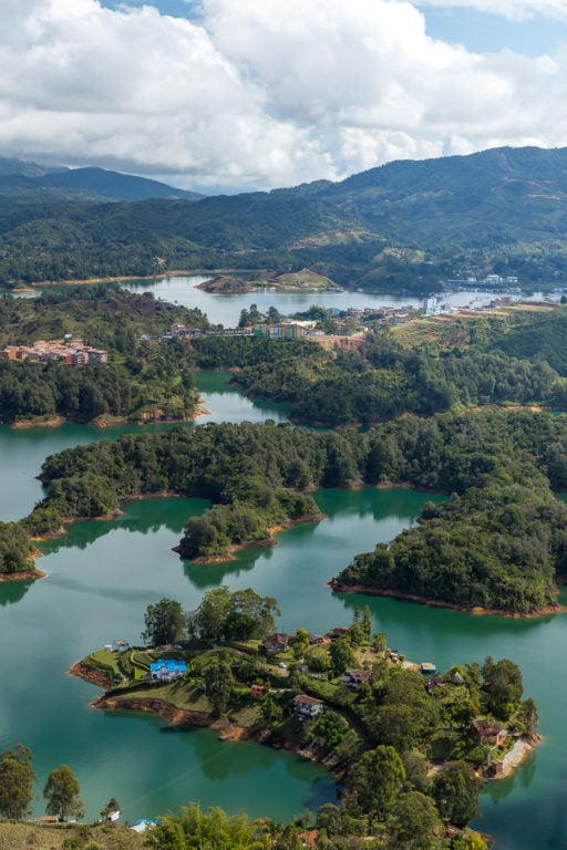 Guatapé lake in the Colombian countryside