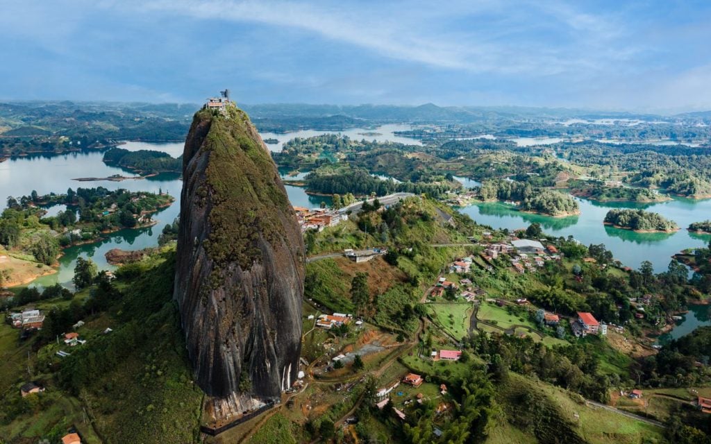 Guatapé rock with the lake