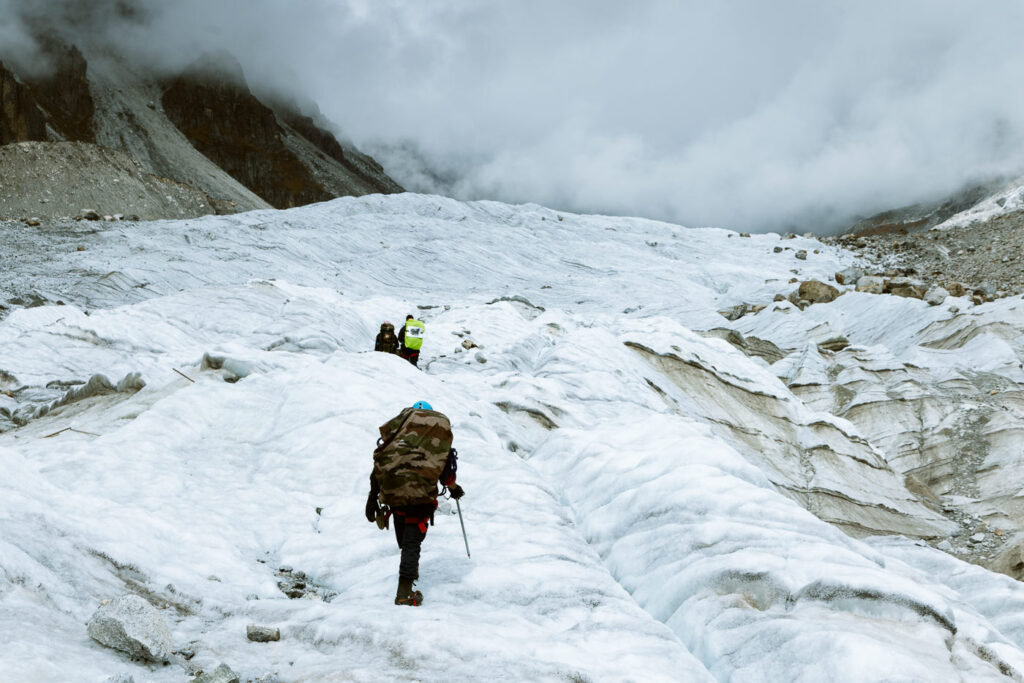 Training at Rathong Glacier, India