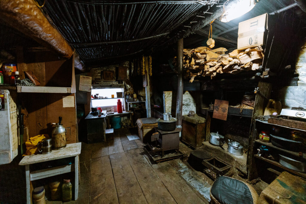 Inside Tenzing's Hut