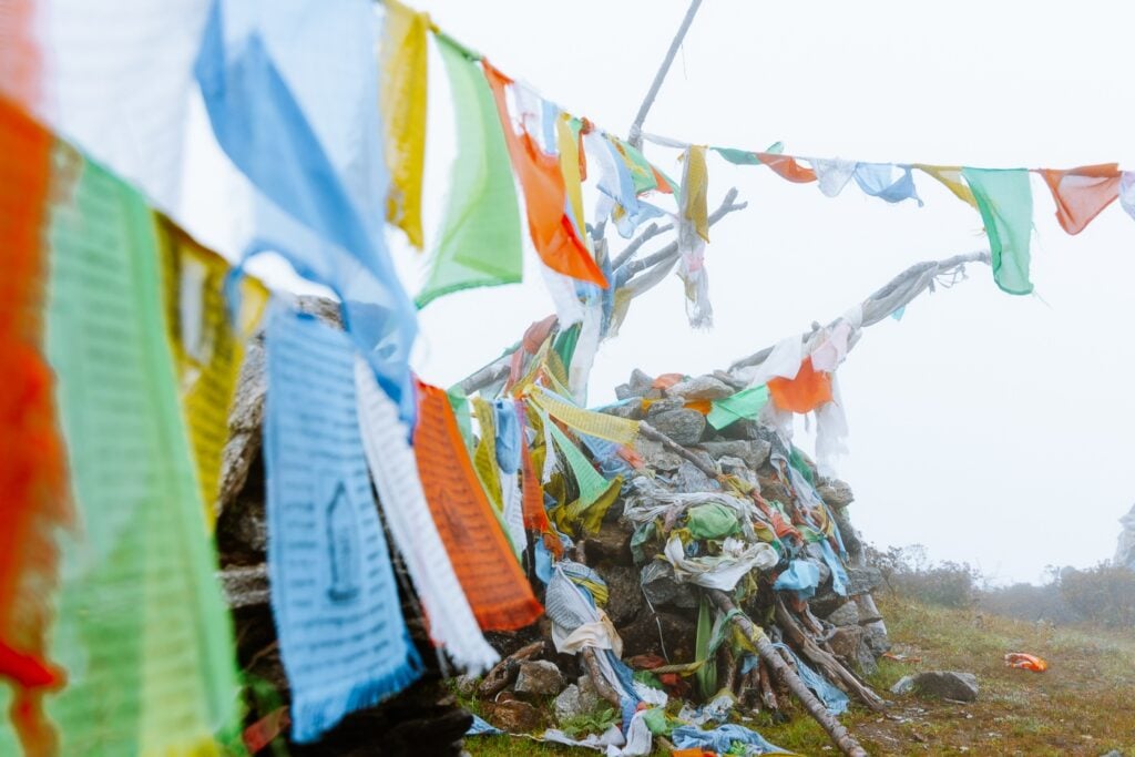 Prayer Flags at Dzongri Top, India