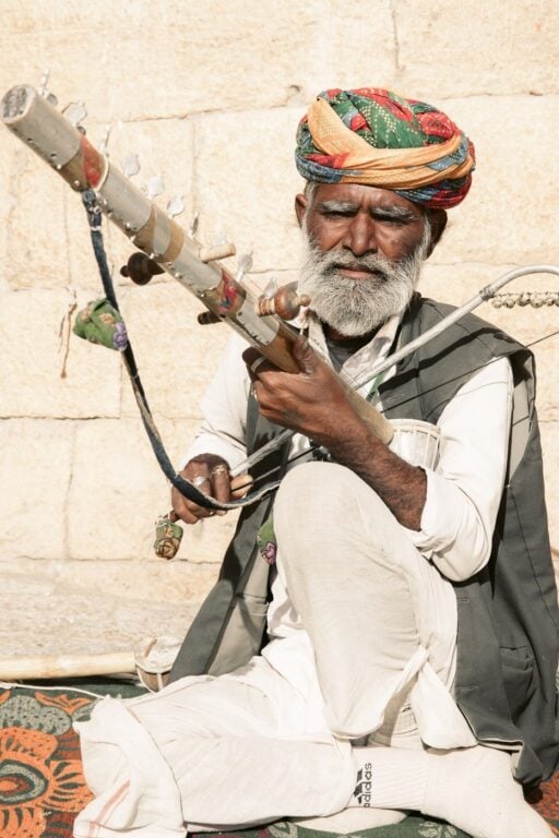 Jaisalmer Fort Rajasthani Man Street Performer