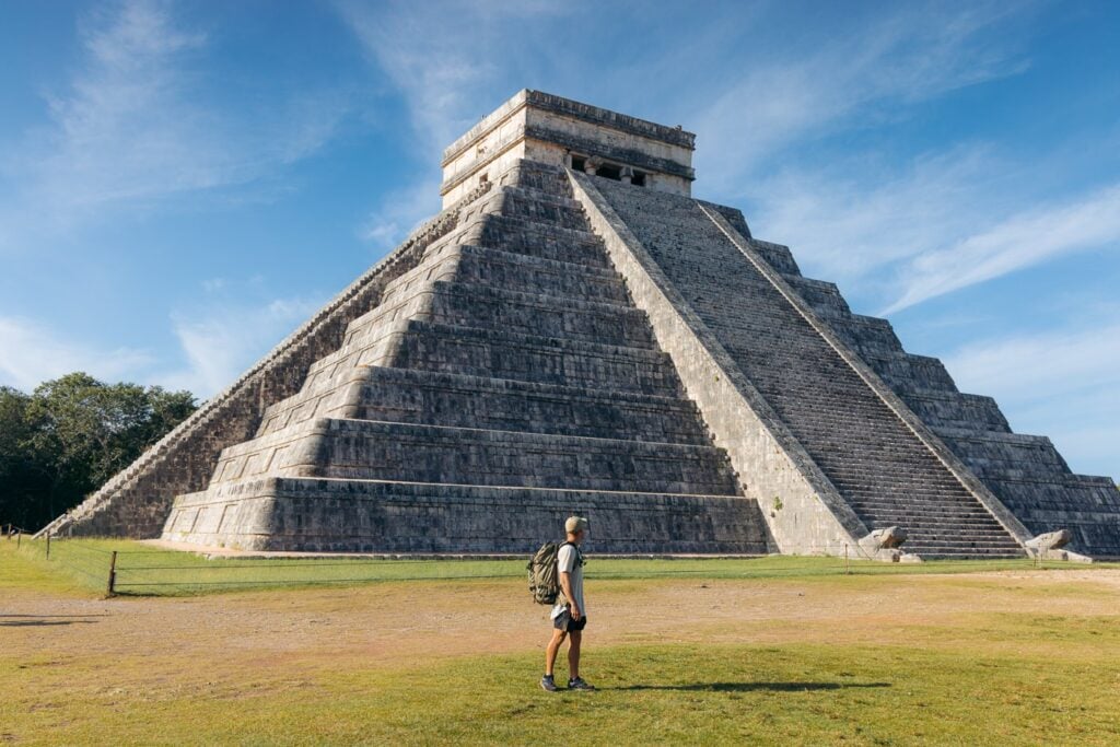 Olly Gaspar at Kulkulkan Pyramid in Mexico