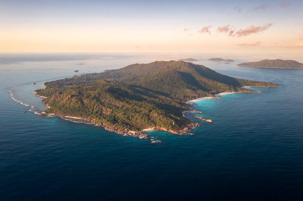La Digue Island Drone Photo, Seychelles