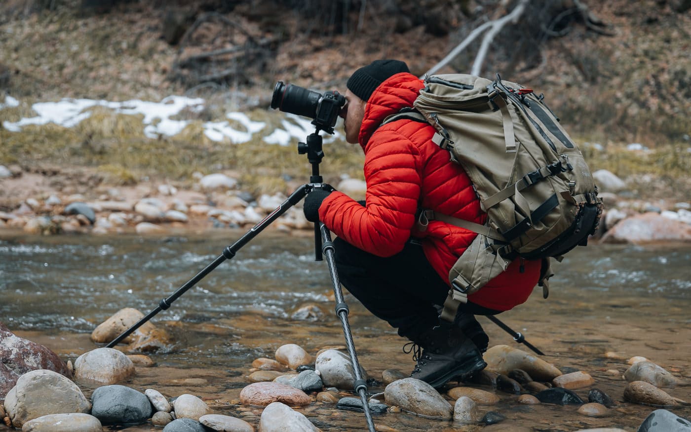 Lightweight tripod backpacking photography