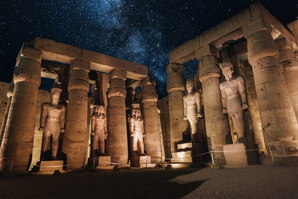 Luxor Temple at night time