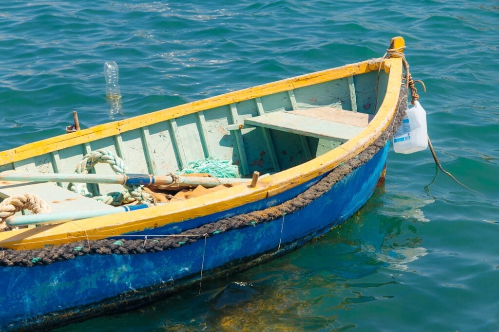 Traditional fishing boat in Marsaxlokk, Malta