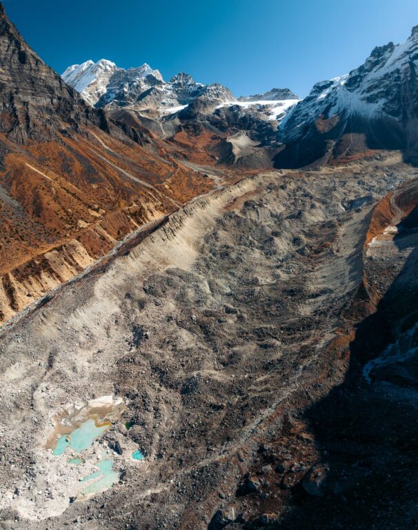 Glacial valley leading to Mera Peak in Nepal