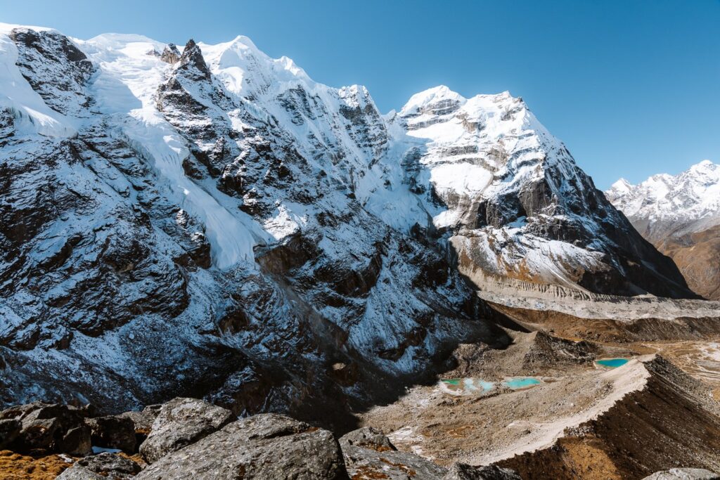Mera Peak above Khare in Nepal