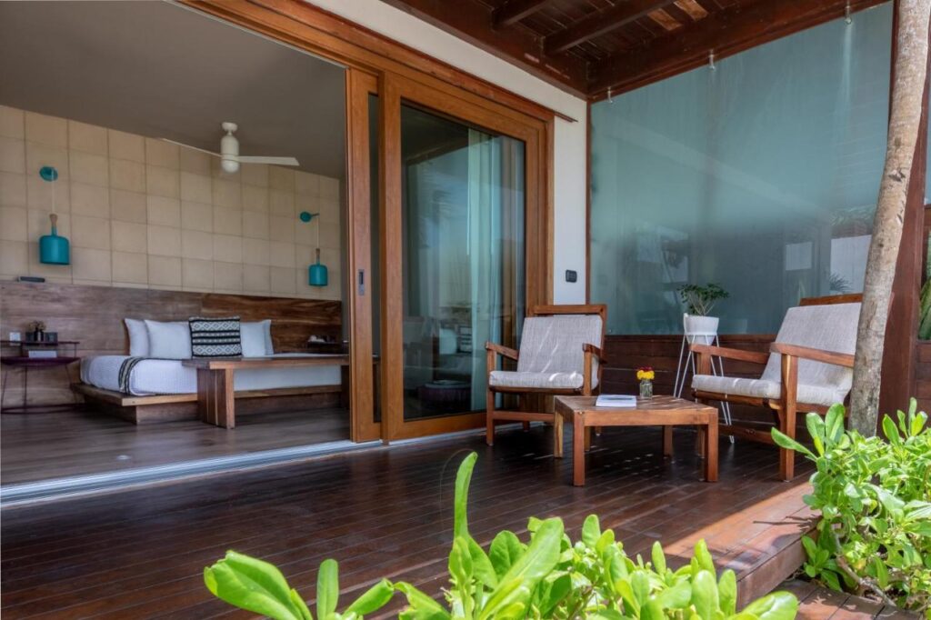 Mi Amor a Colibri Boutique Hotel Room and outdoor seating Tulum