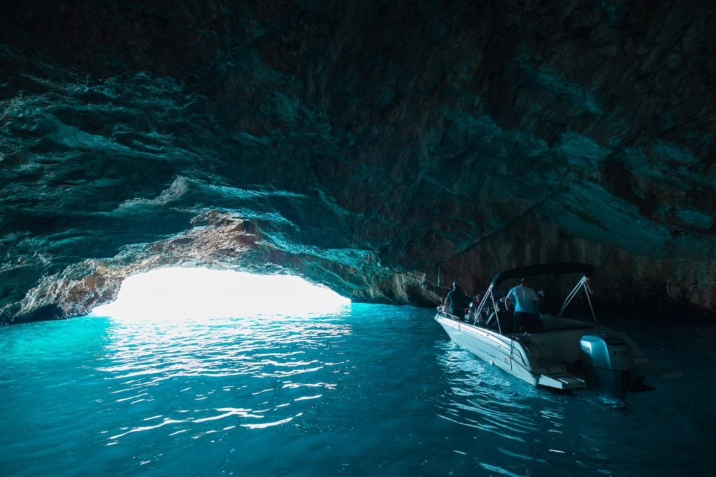 Blue sea cave near Kotor