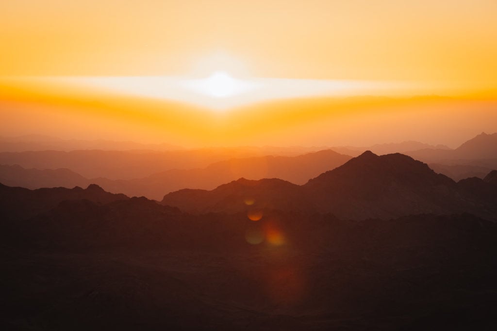 Sunrise in South Sinai Mountains