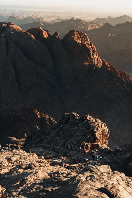 Final steps up to Mount Sinai Summit