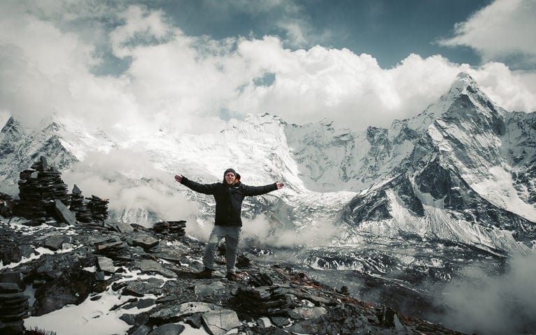 Hiker in Nepal Destination Page