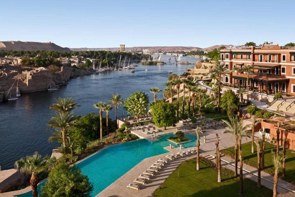 Hotel in Aswan on the Nile River