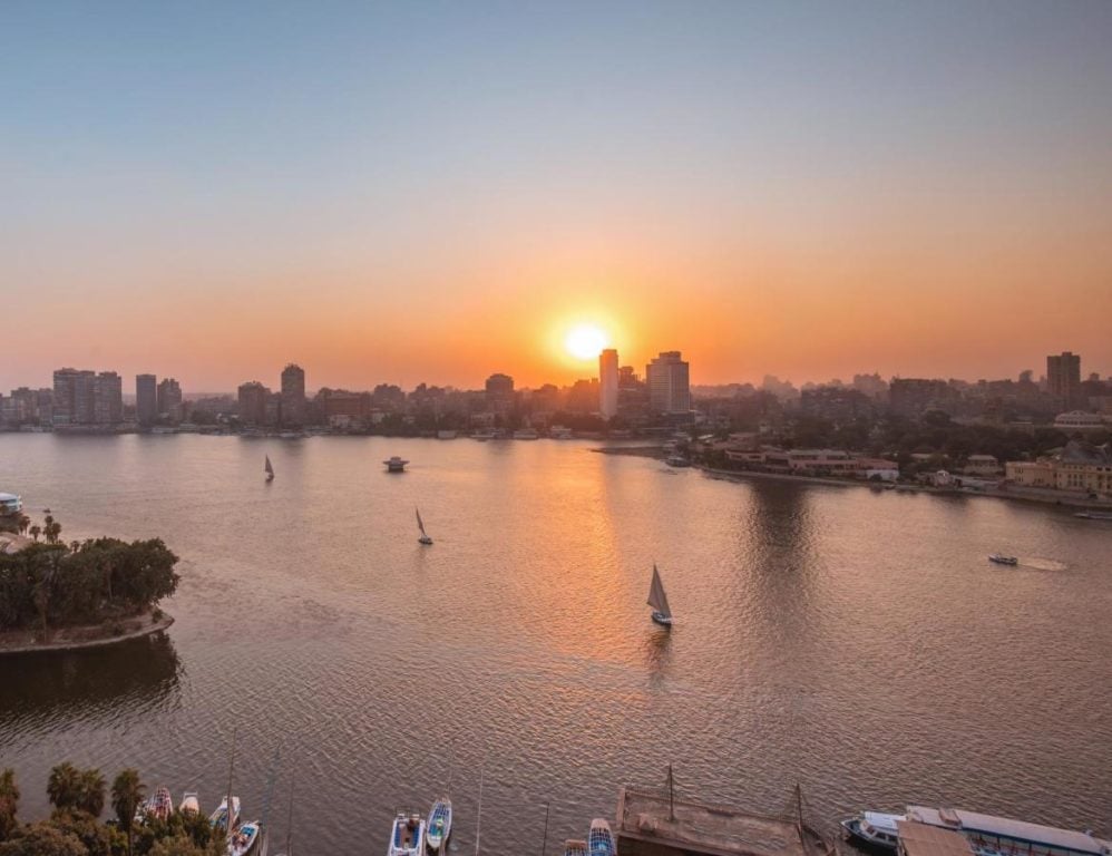 Nile River at sunset, Cairo