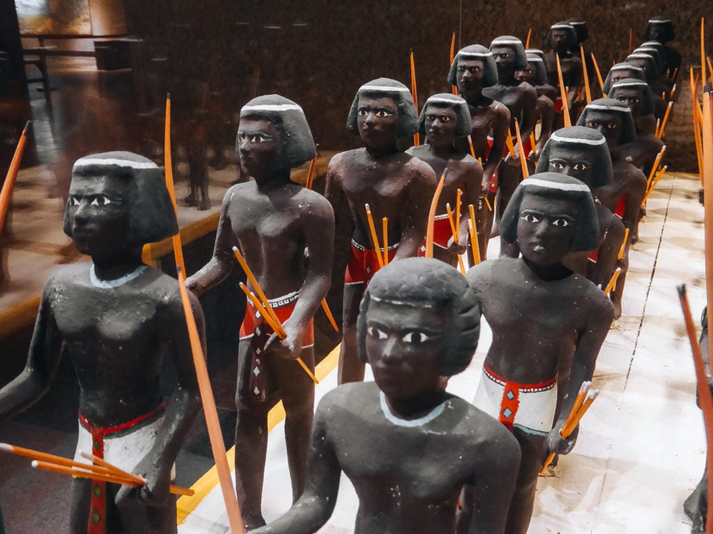 Nubian archer figures at the museum