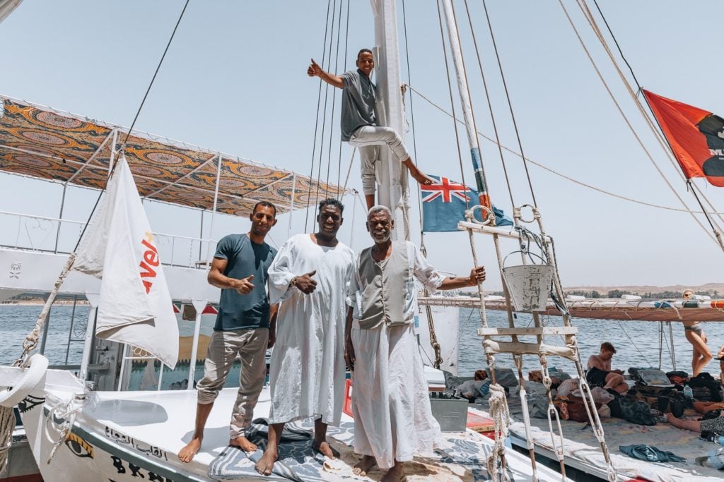 Nubian sailors on the River Nile