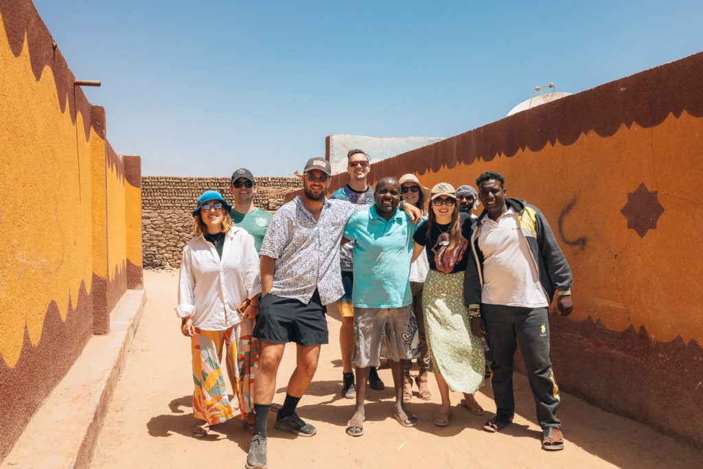 Tourist with Nubian Villagers