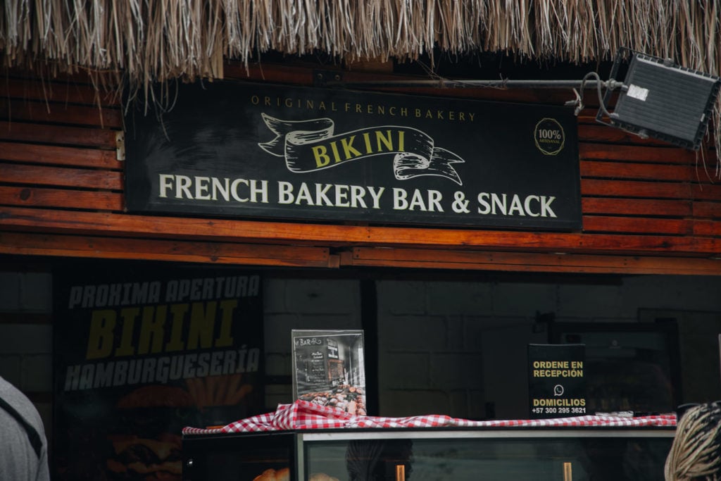 Bakery sign in Palomino Colombia