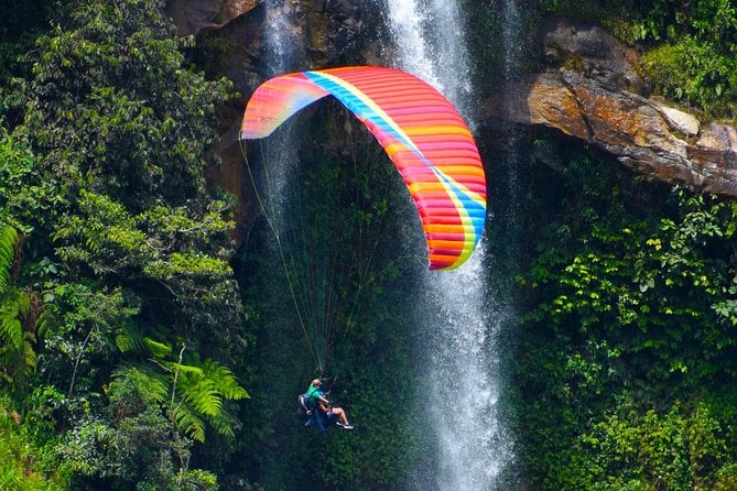 Paragliding With a waterfall