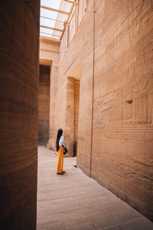 Girl at Philae Temple, Egypt