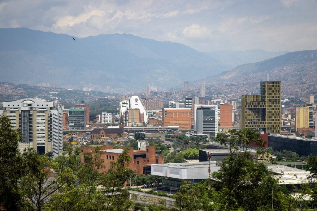 View of Medellin City from Pueblito Paisa