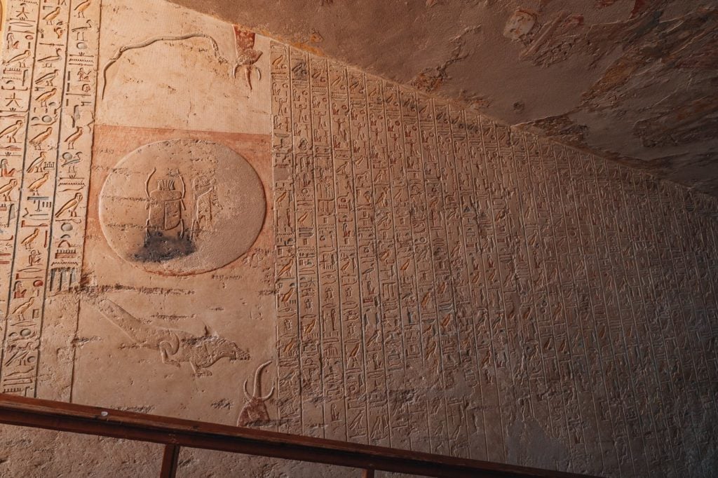 Wall on the tomb of Ramses IX