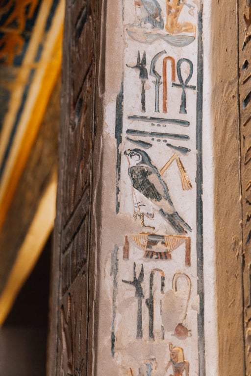 Hieroglyphs in the Valley of the Kings