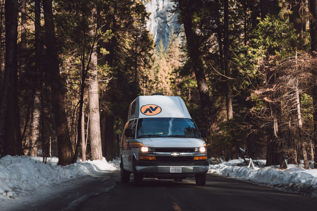 Road trip van in the US National Parks