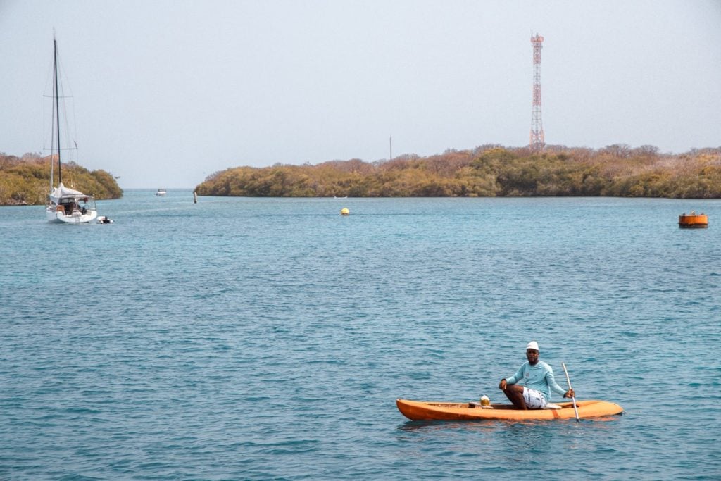 Kayaker on Isla Grande