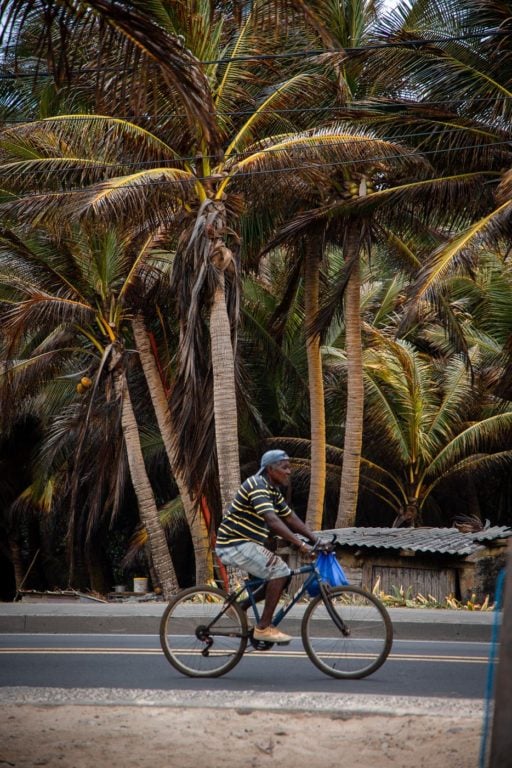 Man riding a bike on San Andres Island