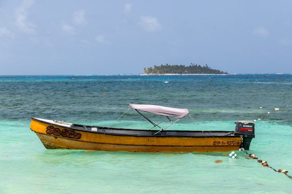Boat on San Andres Island, Colombia